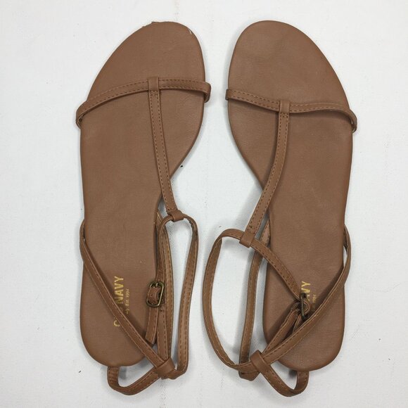 Old Navy Womens Brown Slingback Strap Sandal Spring Summer Casual Fun Size 10 - Picture 6 of 9